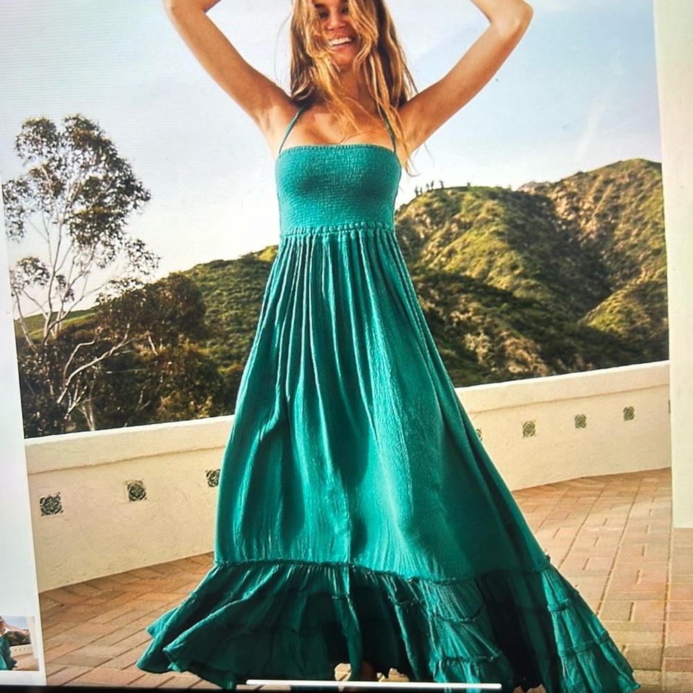 NWT Free People Extra tropical Maxi Dress Size XS Color Shore House